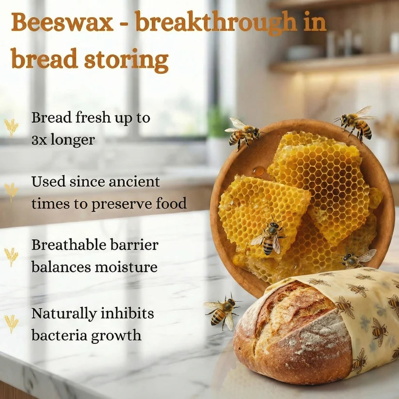 Premium 100% Cotton-Beeswax Bread Bags