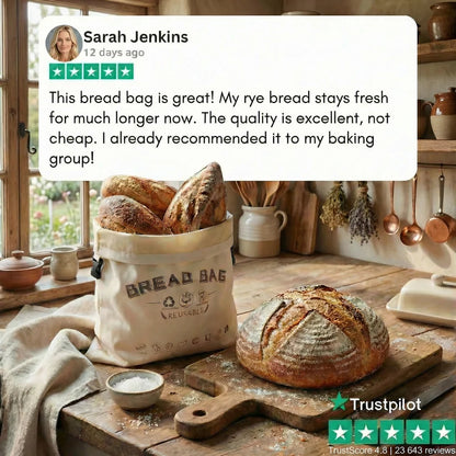 Premium 100% Cotton-Beeswax Bread Bags